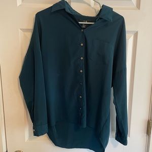 Forever 21 small deep green long-sleeve top